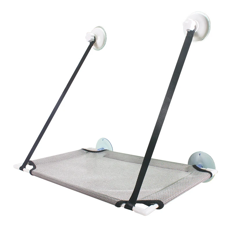 Hamac de fenêtre pour chat en mesh respirant – Ventouses, sans percer – Image 11
