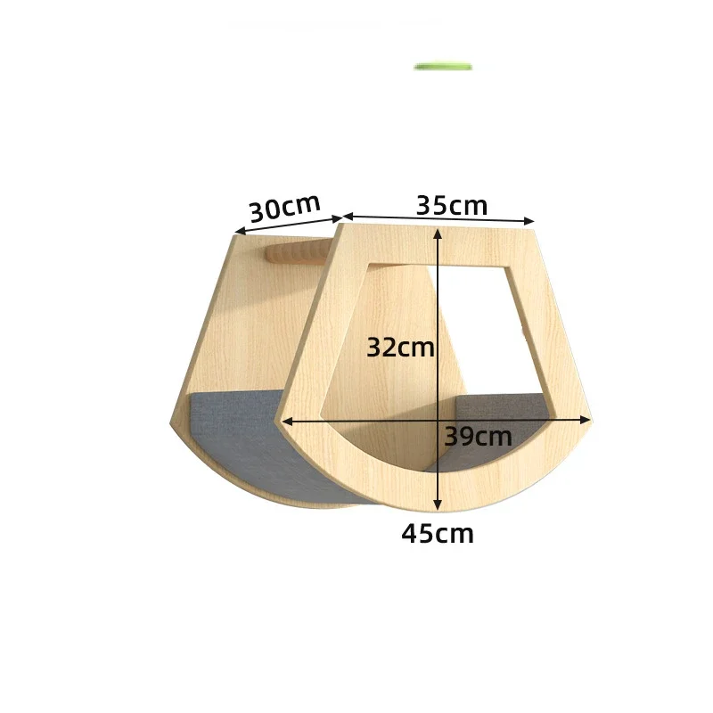 Parcours mural pour chat à composer – Étagères, marches et modules en bois – Image 7