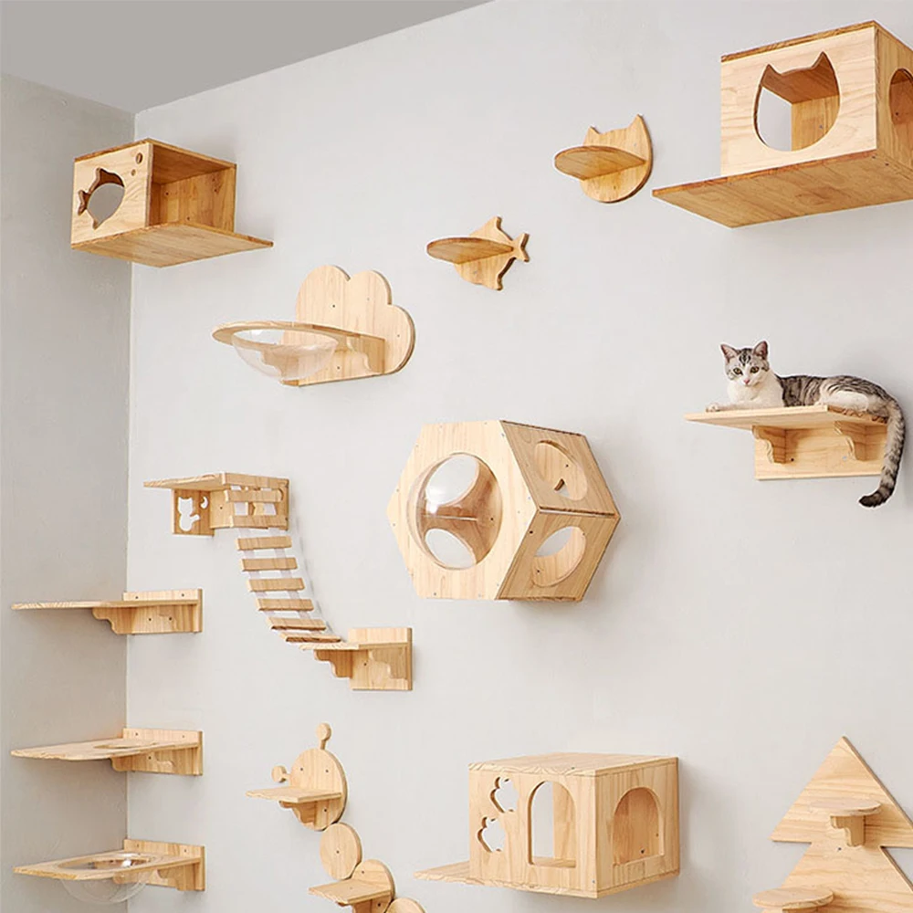 Étagères murales pour chat – Modules design tête de chat – Image 6