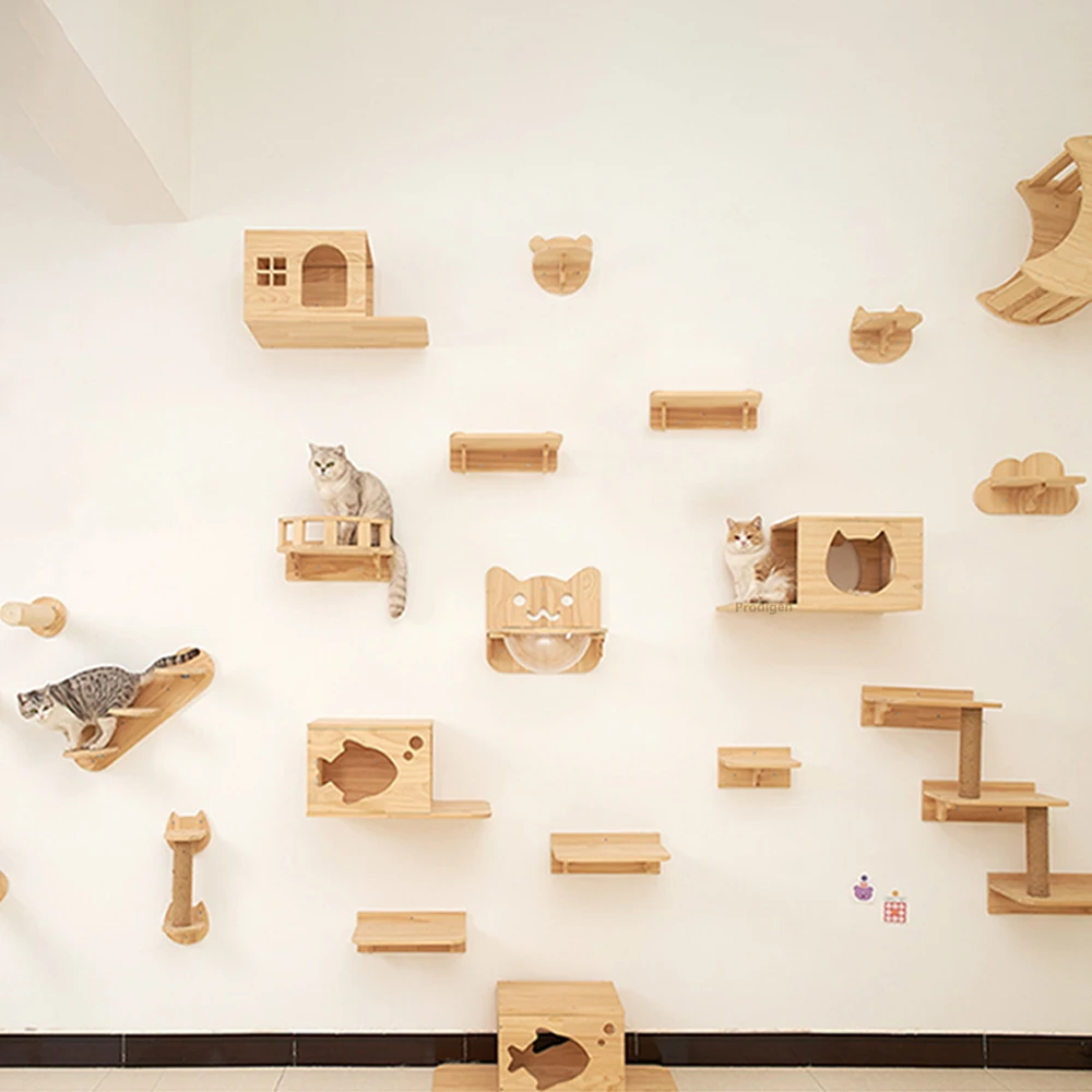 Étagères murales pour chat – Modules design tête de chat