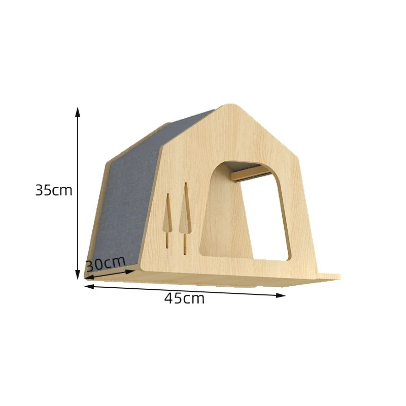 Parcours mural pour chat à composer – Étagères, marches et modules en bois – Image 13