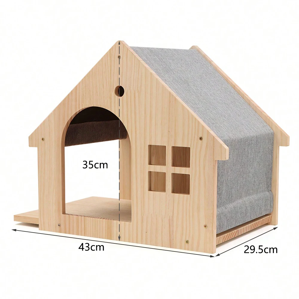 Maison murale pour chat – Cachette et perchoir mural en bois – Image 10