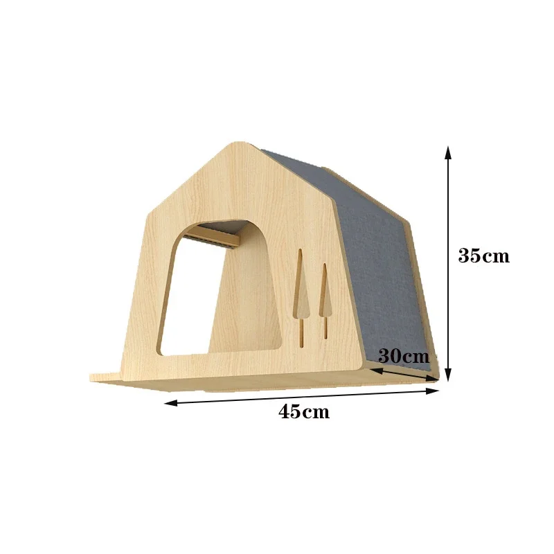 Parcours mural pour chat à composer – Étagères, marches et modules en bois – Image 16