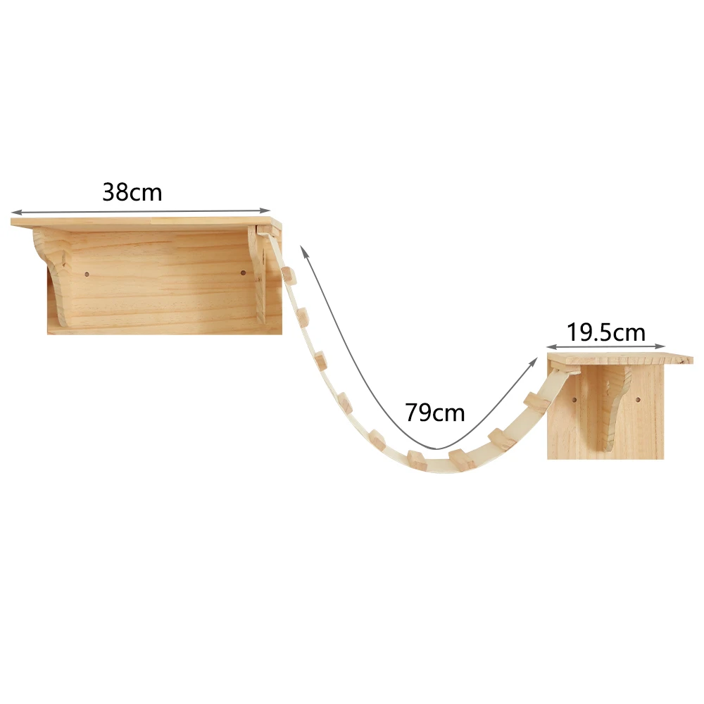 Maison murale pour chat – Cachette et perchoir mural en bois – Image 8