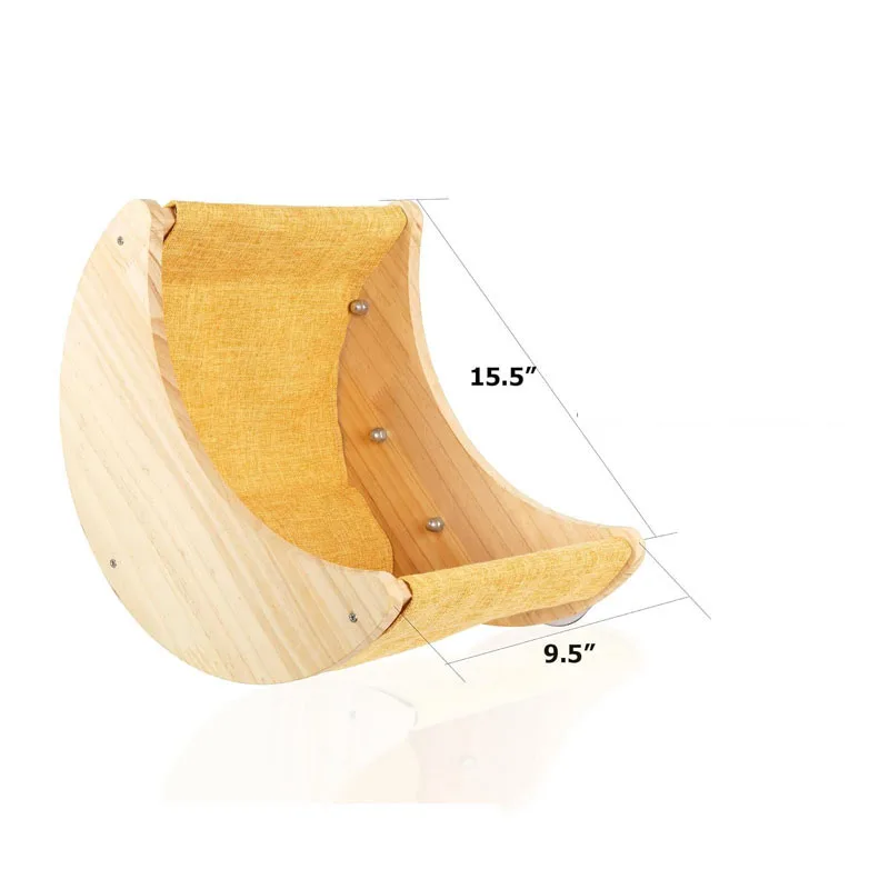 Hamac de fenêtre pour chat en bois – Ventouses, sans percer – Image 7