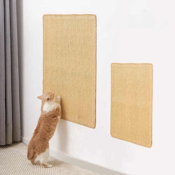 Griffoir mural plaque en sisal pour chat – Protège-mur anti-griffures