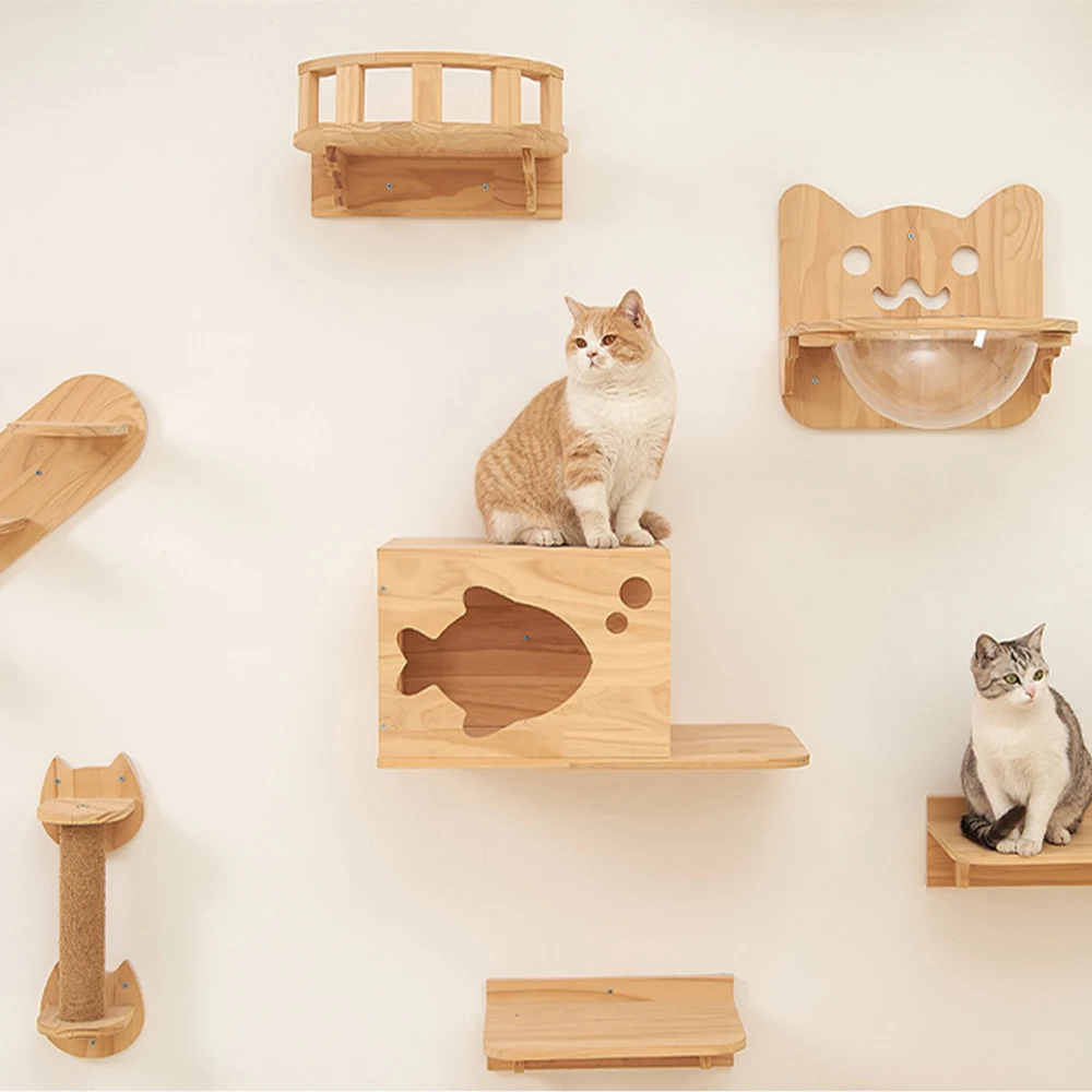 Étagères murales pour chat – Modules design tête de chat – Image 3