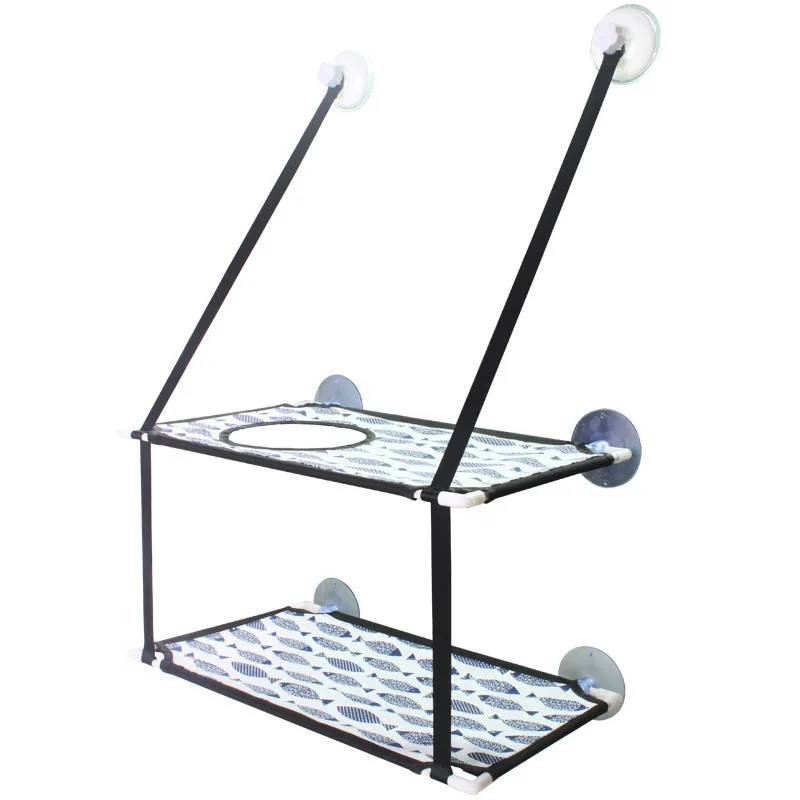 Hamac de fenêtre pour chat en mesh respirant – Ventouses, sans percer – Image 14