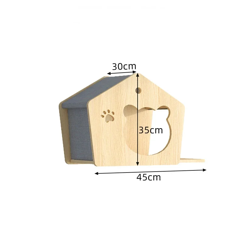 Parcours mural pour chat à composer – Étagères, marches et modules en bois – Image 17