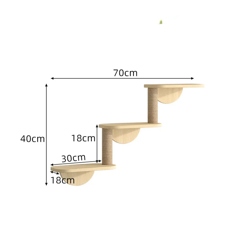 Parcours mural pour chat à composer – Étagères, marches et modules en bois – Image 10